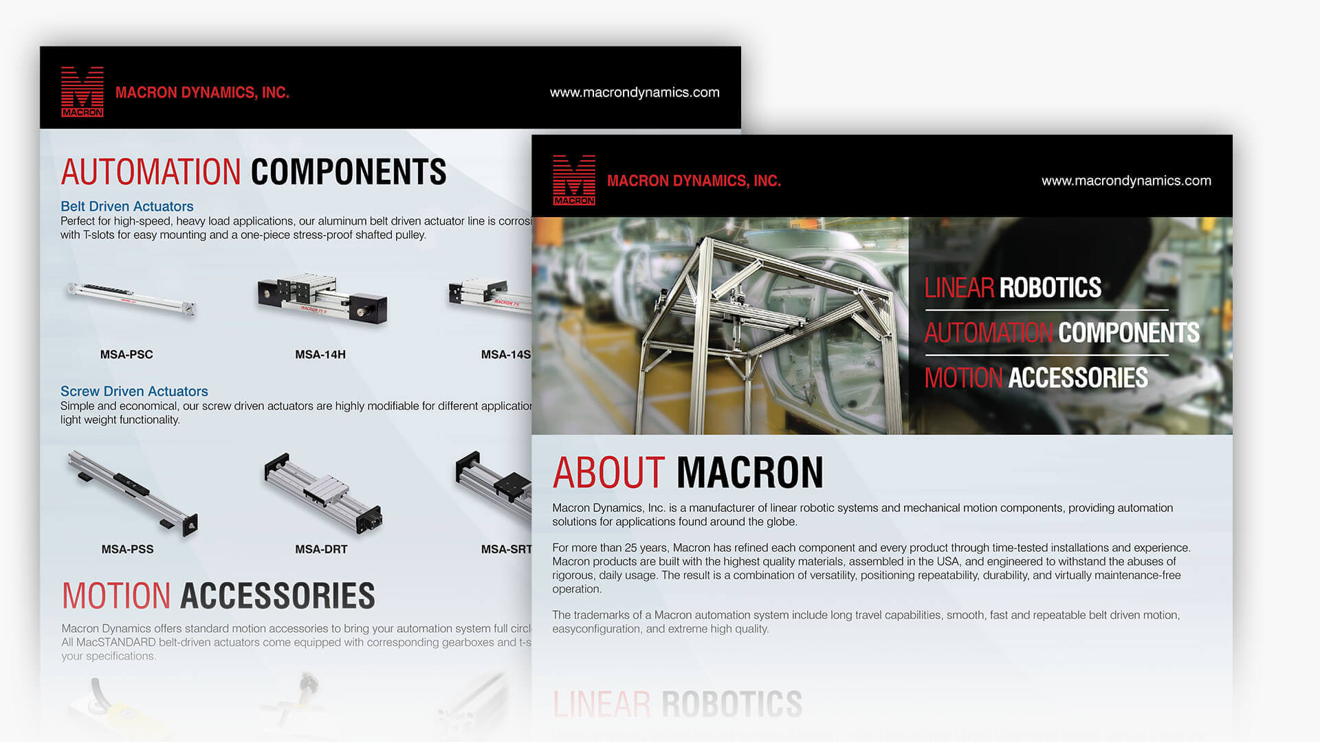 Download the Macron Dynamics Product Brochure